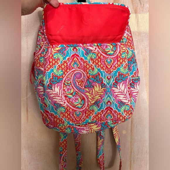 Vera Bradley Floral Pink and Blue Backpack - Picture 4 of 13